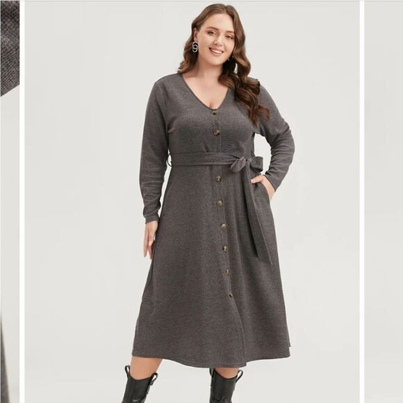 BloomChic Dresses & Skirts - NWT BloomChic gray boho dress 28 /5X